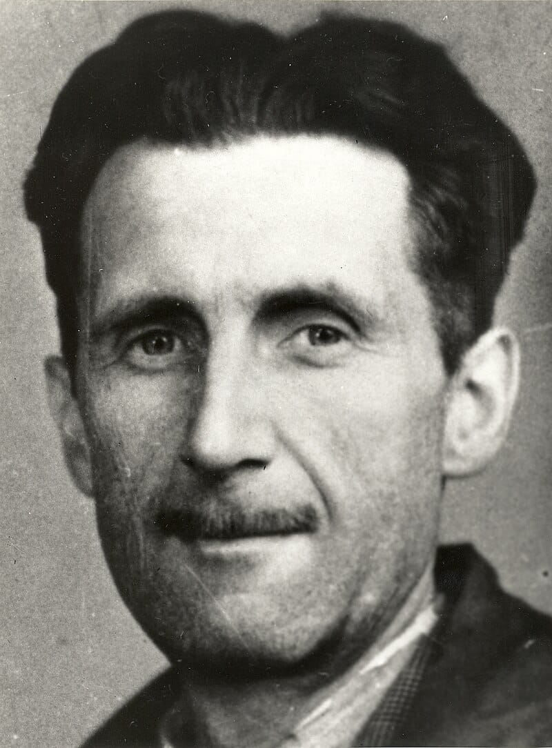 Orwell in a press accreditation photo for the Branch of the National Union of Journalists (BNUJ).