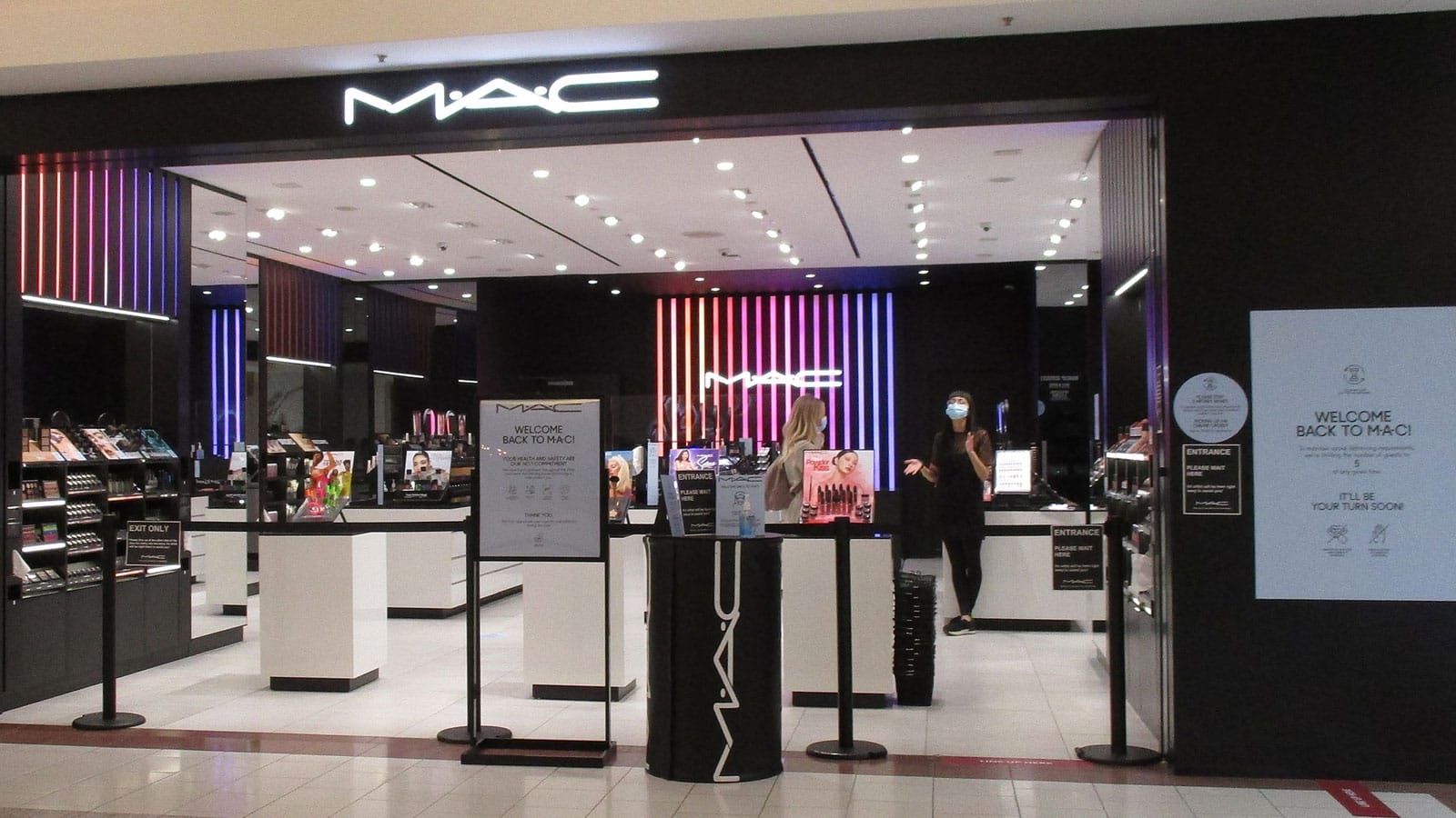 MAC Cosmetics at Southgate Centre in Edmonton, Alberta, Canada, 2020, a nice glossy place to buy things